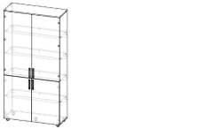 Book Storage Cabinet Model SHK 3 ZNS