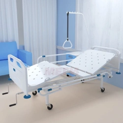 Functional Hospital Bed with Wheels, Plastic Backs, Steel Frame - MSK-2103