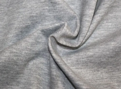 Interlock Knitted Fabric Melange 50% Cotton, 50% Polyester