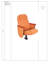 Public Seating Chair "Prague" 530*740*960 mm, Cushion Thickness 75 mm