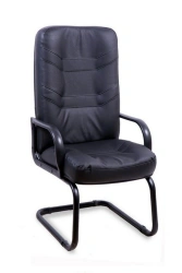 Conference Chair Minister - Non-Rotating Metal Base with Upholstery
