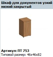 Wooden Wardrobe Door "Patriot" Narrow Low Model PT 820