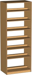 Double-Sided Library Shelf for Efficient Space Utilization