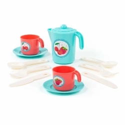Colorful Children's Tableware Set for Dolls - Anya for 2 Persons