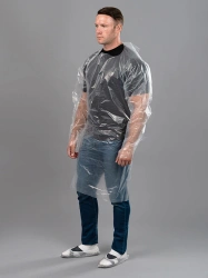 High-Density Polyethylene Apron with Sleeves for Protection