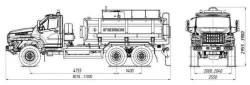 Methanol Transport Tanker ACM 4680M1-50 on Ural 4320 Chassis