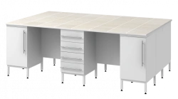 High Island Table with Support Columns 2400 СОТКп
