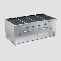 Professional Gas Stove with Closed Flame PRG-IIA-4C 2DSh "Maxi