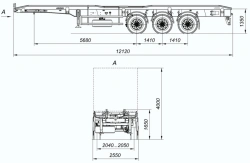 12 Ton Three-Axle Container Chassis Trailer 9408-32