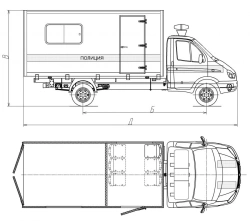 Operational Utility Truck with Gasoline Engine Model 3008CN-1 on GAZ Chassis 2310