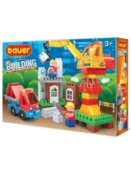 Bauer Construction Set Toy "Building Site with Crane and Truck" 95 Pieces