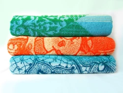 Cotton Terry Bath Sheets - Multicolored Patterns
