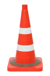Signal Cone KS-2.8.0, 510 mm, Weighted, with 2 White Reflective Stripes