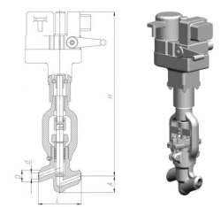 Electric Actuated Shut-off Valve DN20/PN25 Model 999-20-ЭН