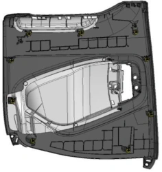 Right Rear Door Trim Assembly for Vehicles M1 and N1 - 96833462ZD