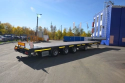 Metal Platform Semi-Trailer for Transporting Heavy Equipment and Cargo POLITRANS 94184-053