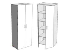 White Pearl Wardrobe with Handles