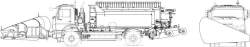 Road Maintenance Combined Sweeping Machine DMK-65V on KAMAZ 53605-37 Chassis