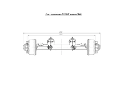 9042 Brake Axle for Trailers and Semi-Trailers