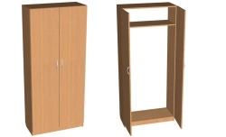 Utility Cabinet 800x350x1810 with Shelves and Hooks