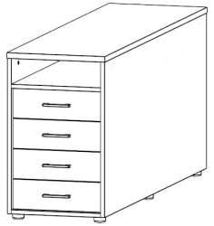 Universal Side Cabinet 450x1640, Art. EVL305