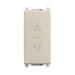 Caduceus Aling Experience Concealed Switch for Roller Shutters I-0-I, 10A, 250V~, Beige, Art. 72108.9