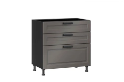 Kitchen Cabinet Type 4 LD.270160.000 with 3 Drawers (Black)