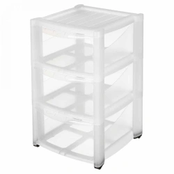 Modern Amadeo Mobile Chest of Drawers with 3 Drawers (Beige)