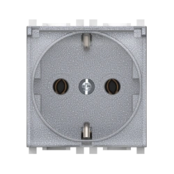 CADUCEUS ALING Experience Hidden Socket with Grounding, 16A, 250V, Silver, Model 74103.S