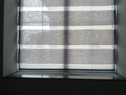 Roman Window Shades with Horizontal Slats for Light Control