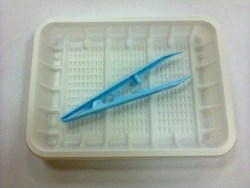 Disposable Sterile Polymer Pointed Tweezers 125 mm in Tray