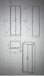 Double-Door Cabinet for Dining and Living Room
