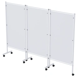 Medical Privacy Screen on Wheels, Three-Section, Plastic, Model МСК-3303П