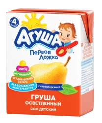 Reconstituted Pear Juice "Agusha", 0.2L