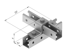 Rectangular Bracket for Profile SMUP 41x41 SMA 631