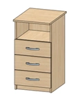 Side Cabinet - 400mm Width with Roller Drawer Guides