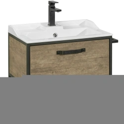 Loft Fabric 65 Bathroom Vanity in Country Oak