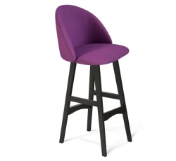 Elegant Bar Stool with Microvelvet Seat - Sheffilton SHT-ST35/S65