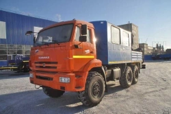 Mobile Workshop with Crane, UZST Brand, Model 483F-25 on KAMAZ 5350-D5 Chassis