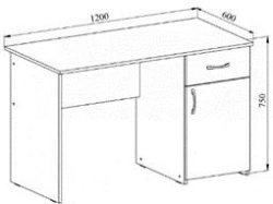Freedom Office Desk with Drawer, Art. FSTS 15