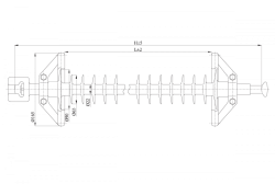 High Voltage Insulator with Protective Silicone Shell LК 120/220-I-2 GP
