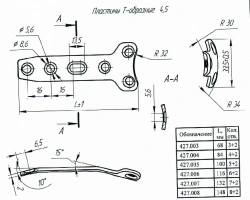 T-Shaped Plates 4.5, Article 427.004