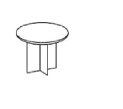 Round Writing Table SKR-90