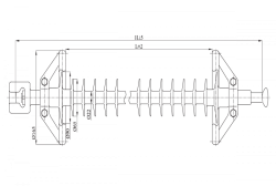 Insulator for overhead power lines with silicone shell LK 120/150-I-2 GP