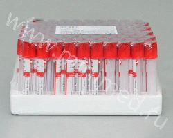 Vacuum Blood Collection Tube MiniMed 7ml, 13x100mm, Red, Glass