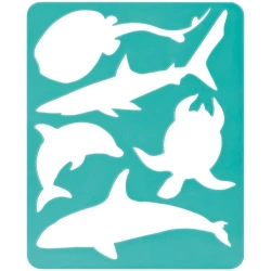 Contour Stencil Coloring Set "Sea Creatures" with Euro-hang Packaging