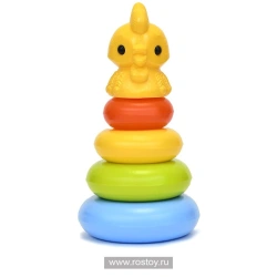Colorful Animal Pyramid Toy for Kids - 4 Rings