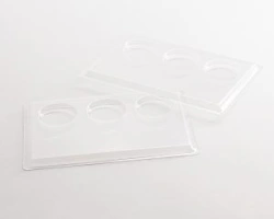 Disposable Polymer Immunological Plate for Blood Typing with 3 Wells (Transparent) - Model M-01/2