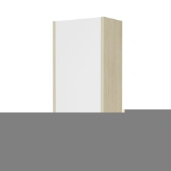 Aquaton Scandi White Semi-Columna Storage Unit, Verona Oak Model 1A255003SDB201