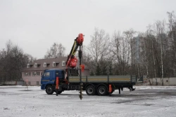 Special Vehicle with Hydraulic Loading Crane MKMA on KAMAZ 65117 Base 64K34N-UJ